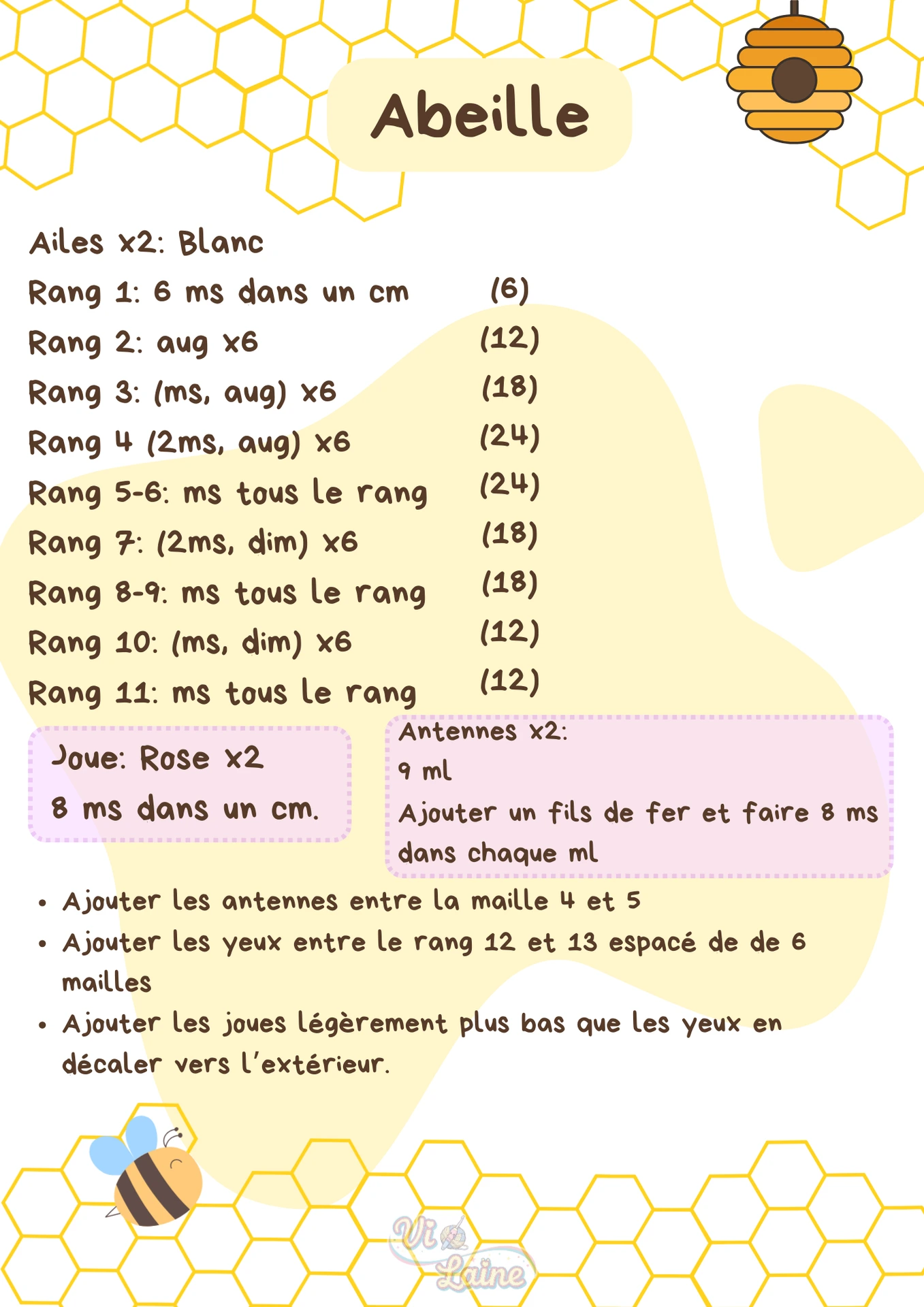 Tutoriel abeille au crochet