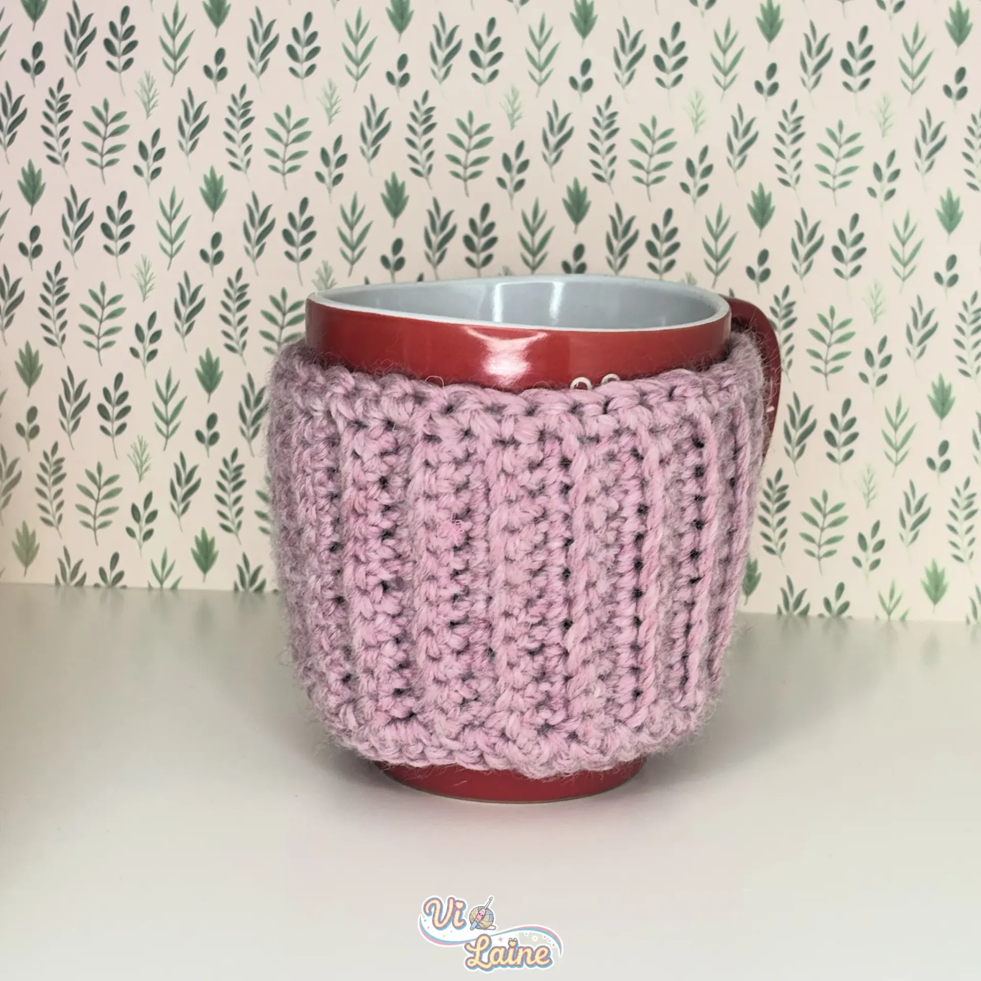 Protège tasse rose